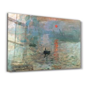 Claude Monet İzlenim Gündoğumu Limanı - Yatay Temperli Cam Tablo Modelleri ve Fiyatları | Tablobudur