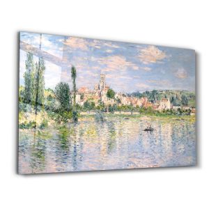 Claude Monet Vetheuil'de Yaz Günü - Yatay Temperli Cam Tablo Modelleri ve Fiyatları | Tablobudur