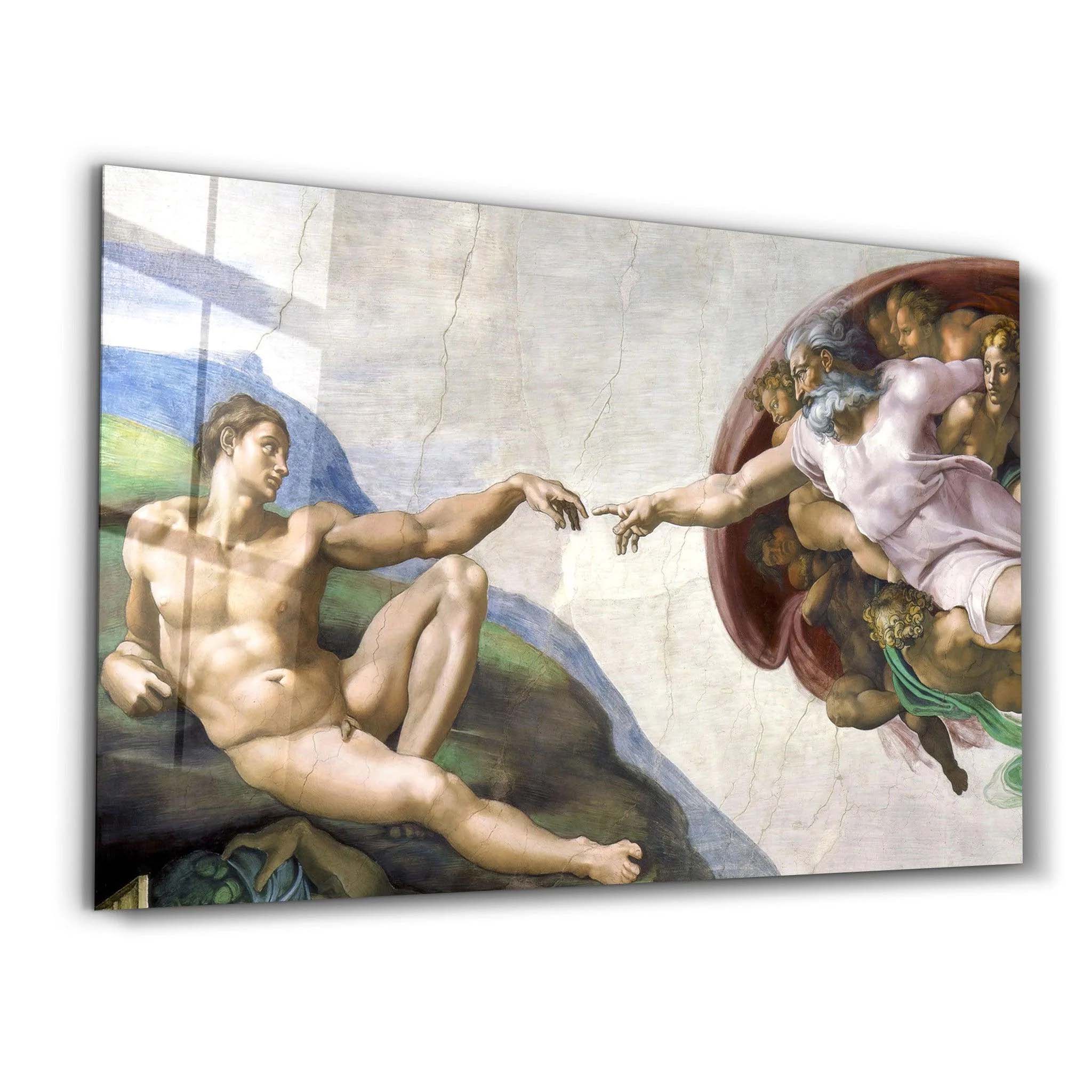 Michelangelo Buonarroti Adem'in Yaratılışı - Yatay Cam Tablo Modelleri Michelangelo Buonarroti Adem'in Yaratılışı - Yatay Temperli Cam Tablo Modelleri ve Fiyatları | Tablobudur