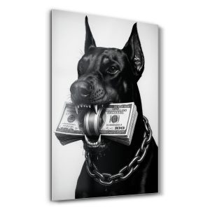 Sokak Stili Asil Doberman Pop Art - Dikey Temperli Cam Tablo Modelleri ve Fiyatları | Tablobudur